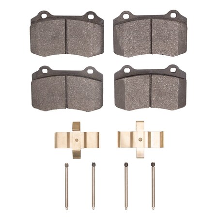Dynamic Friction Co Active Performance Pads and Hardware Kit, High Friction, High Torque/Aggressive Initial Bite, Front 1115-0592-01